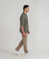 Men's Waffle Striped Shirt
